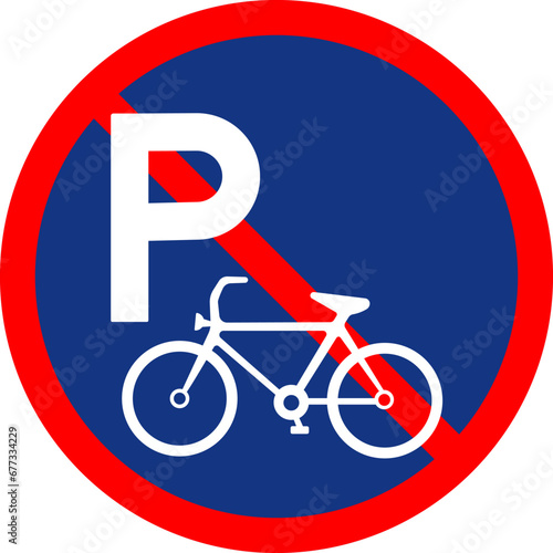 vector illustration of a no parking sign on a transparent background