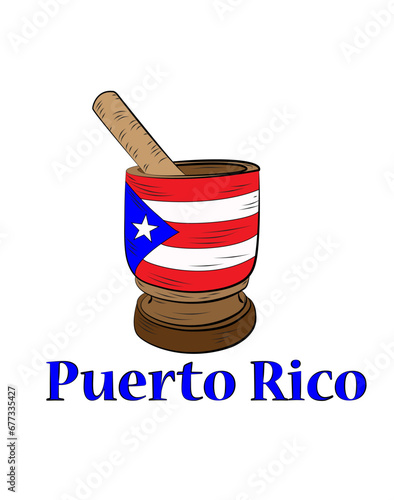 mortar traditional symbol of Puerto Rico