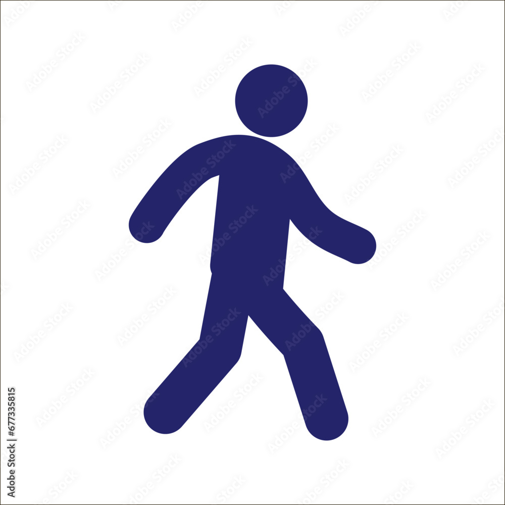 Walking man icon isolated vector illustration on white transparent background. Walking man icon isolated vector illustration on white transparent background.