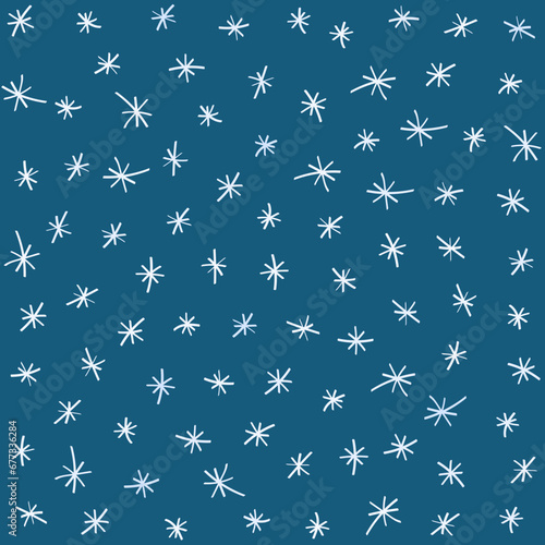 blue snowflakes seamless pattern background 