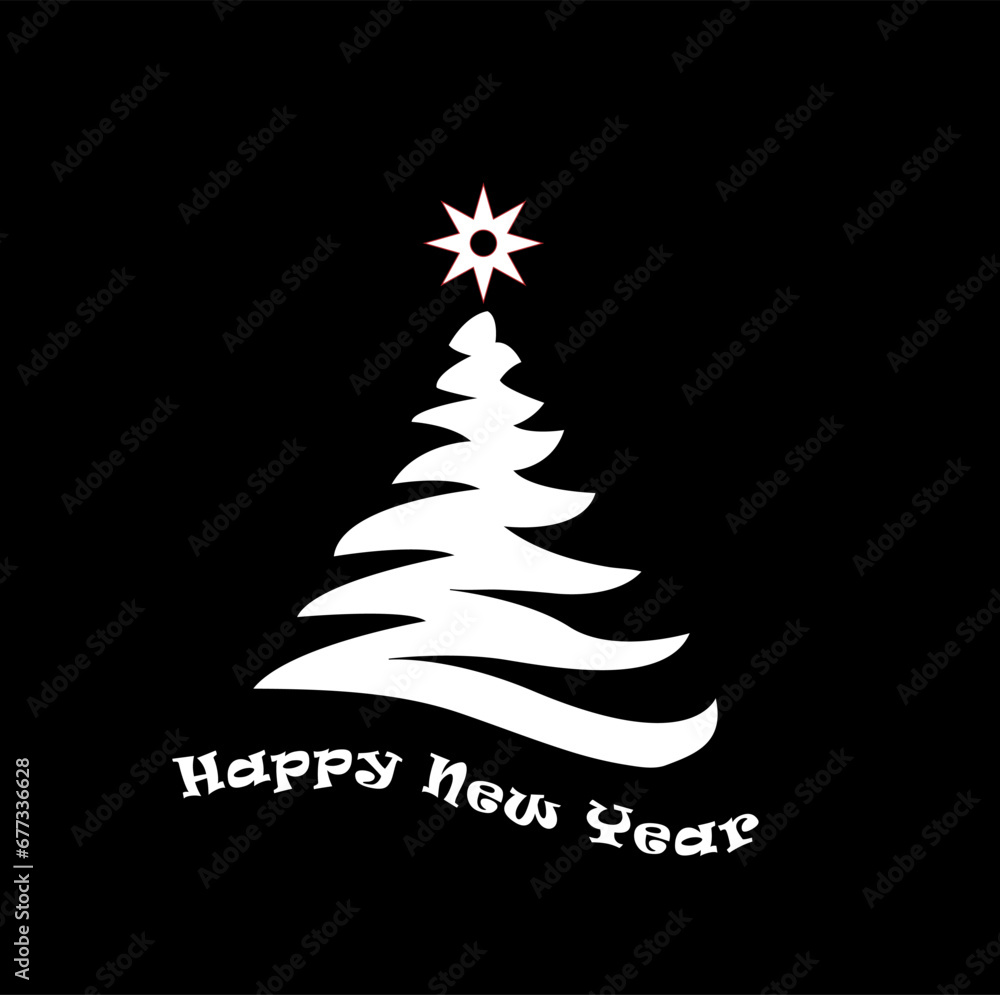 Christmas tree with the inscription Christmas tree with the inscription
