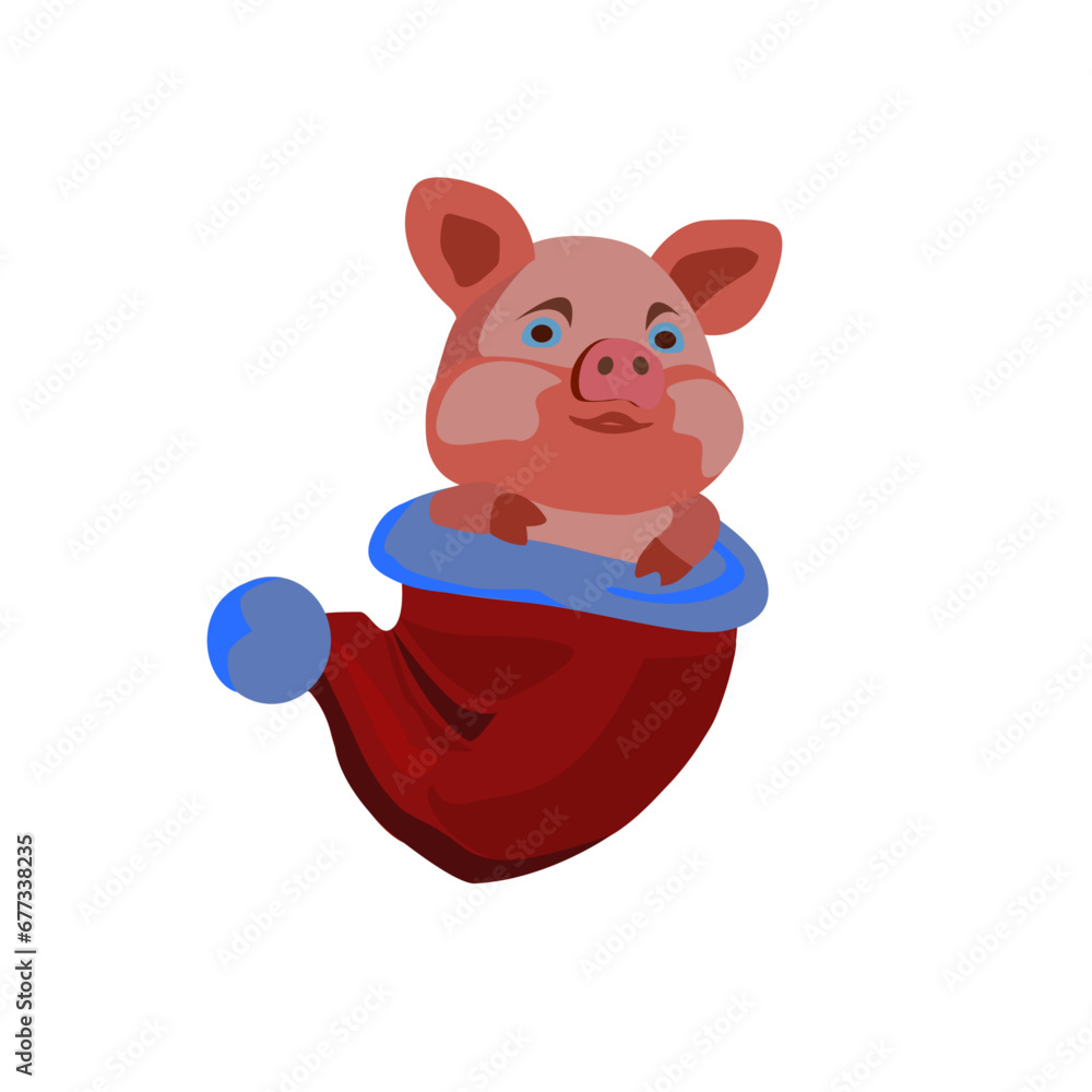 Naklejka premium a pig in the bag