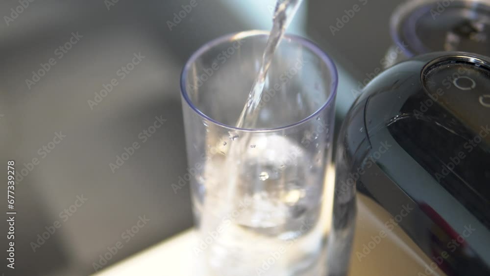 Fresh water into glass Fresh water into glass