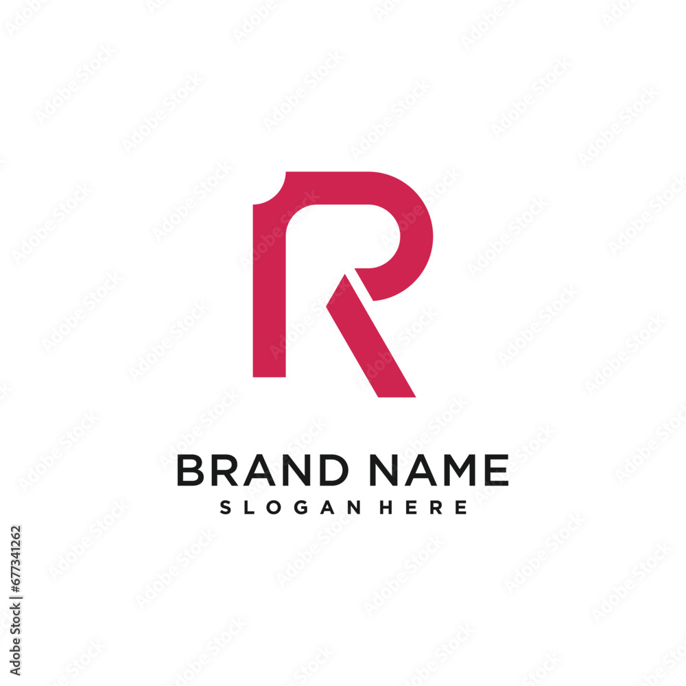 R design element vector icon with creative modern concept idea R design element vector icon with creative modern concept idea
