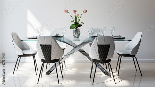 table and chairs in restaurant