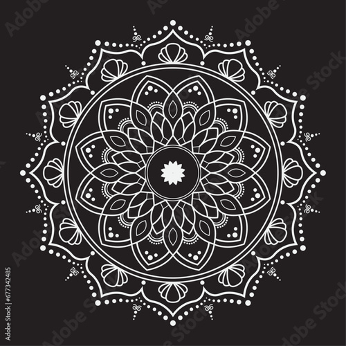 Ornamental Geometric luxury mandala pattern vector design white