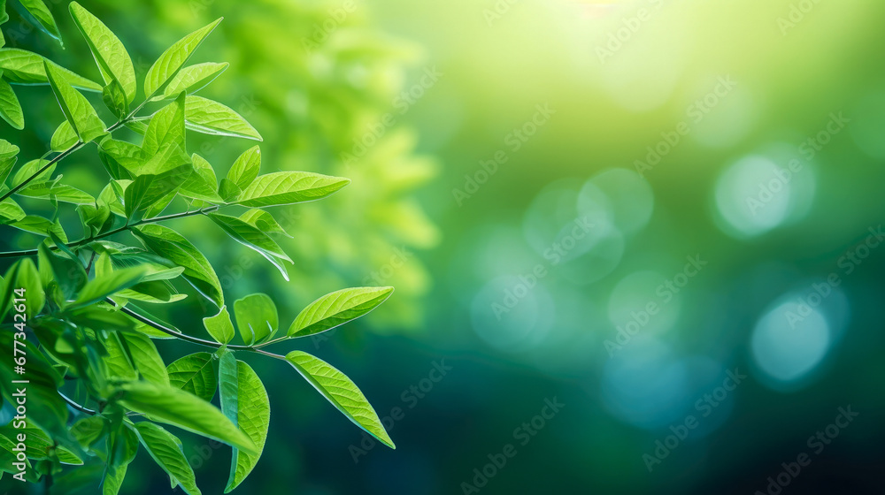 Close up of nature view green leaf on blurred greenery background under sunlight with bokeh and copy space using as background natural plants landscape, ecology wallpaper concept. Close up of nature view green leaf on blurred greenery background under sunlight with bokeh and copy space using as background natural plants landscape, ecology wallpaper concept.