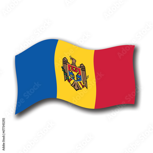 Картината върху платно Bandiera Moldavia