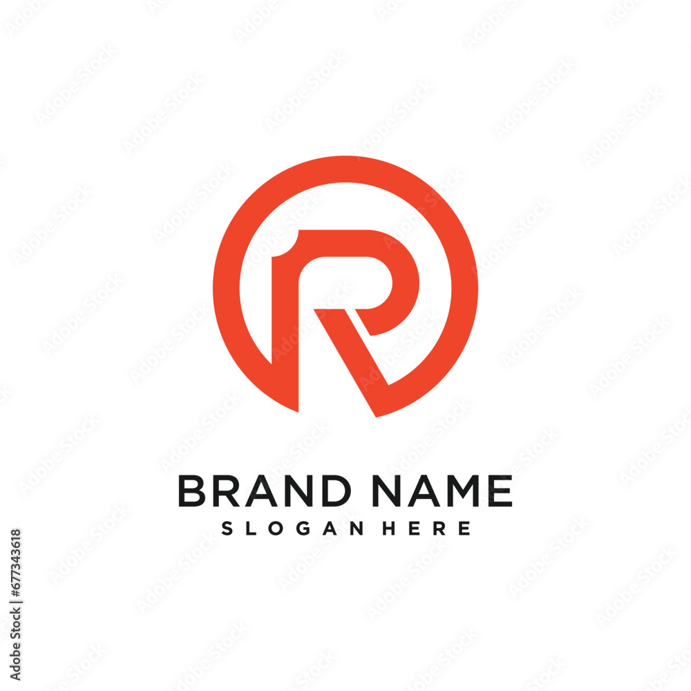 Letter R design element icon with creative modern concept Letter R design element icon with creative modern concept