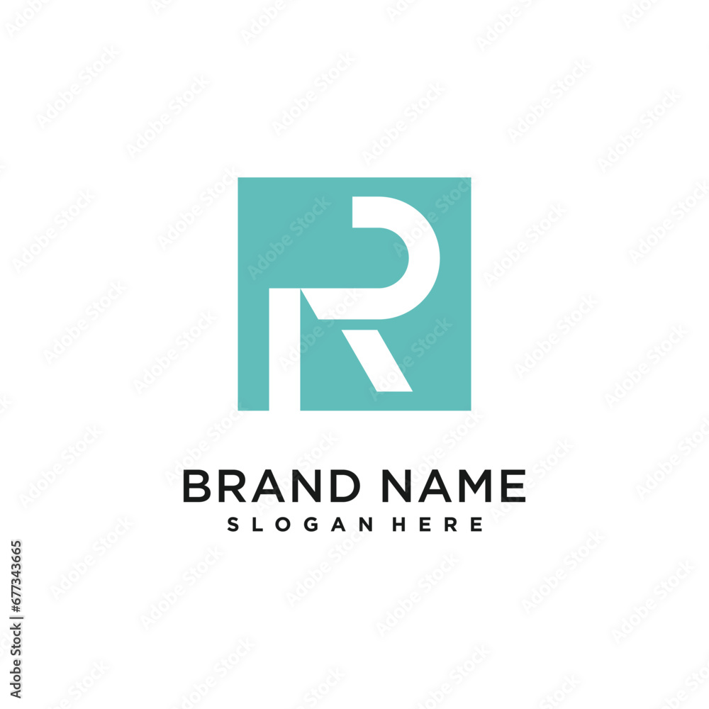 Letter R design element icon with creative modern concept Letter R design element icon with creative modern concept