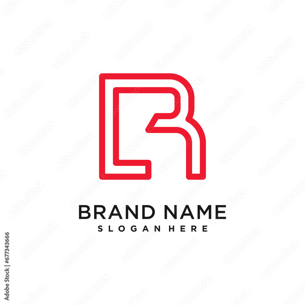 Letter R design element icon with creative modern concept Letter R design element icon with creative modern concept