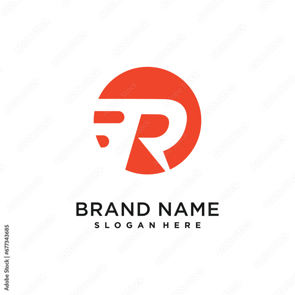 Letter R design element icon with creative modern concept Letter R design element icon with creative modern concept