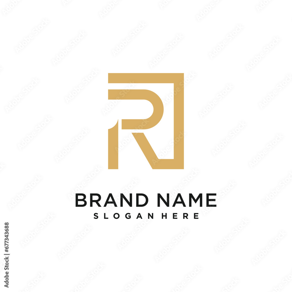 Letter R design element icon with creative modern concept Letter R design element icon with creative modern concept