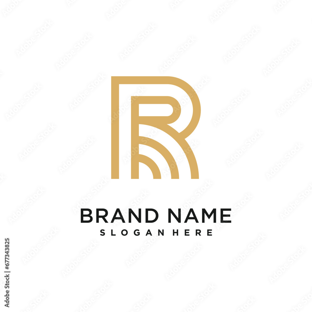 Letter R design element icon with creative modern concept Letter R design element icon with creative modern concept