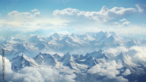 aerial view, the alps, background, copy space, 16:9 © Christian
