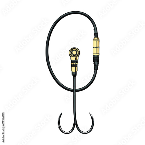 Isolated phonendoscope vector illustration