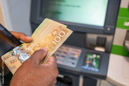 Fotografie Cash withdrawal at an ATM