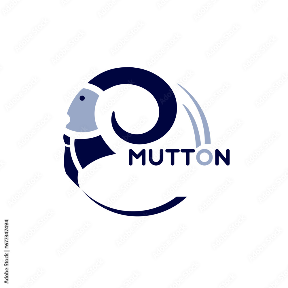 Obraz premium mutton logo in a jacket and tie