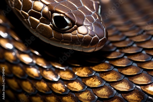 Close-up of a python’s skin, showcasing the intricate scale pattern