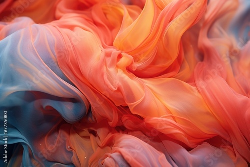 Close-up of dye spreading through fabric, highlighting the capillary action in textiles