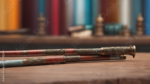 magic sticks on table,