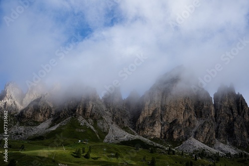 Landscape in mountains in Dolomites, Italy