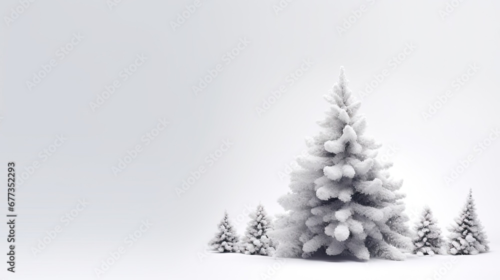  a group of trees covered in snow on a snowy day with a white sky in the background and a white sky in the foreground.