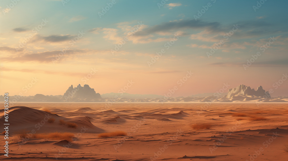 Desert AI images sunset sand dunes