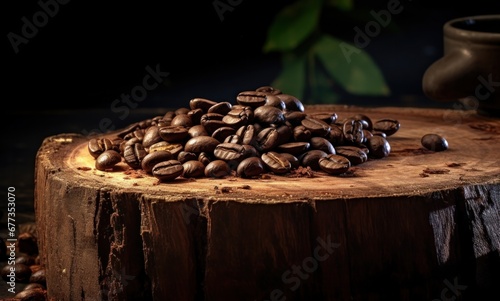Roasted coffee beans