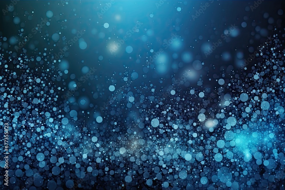 Abstract blue background with bokeh lights and stars