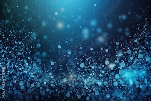Abstract blue background with bokeh lights and stars
