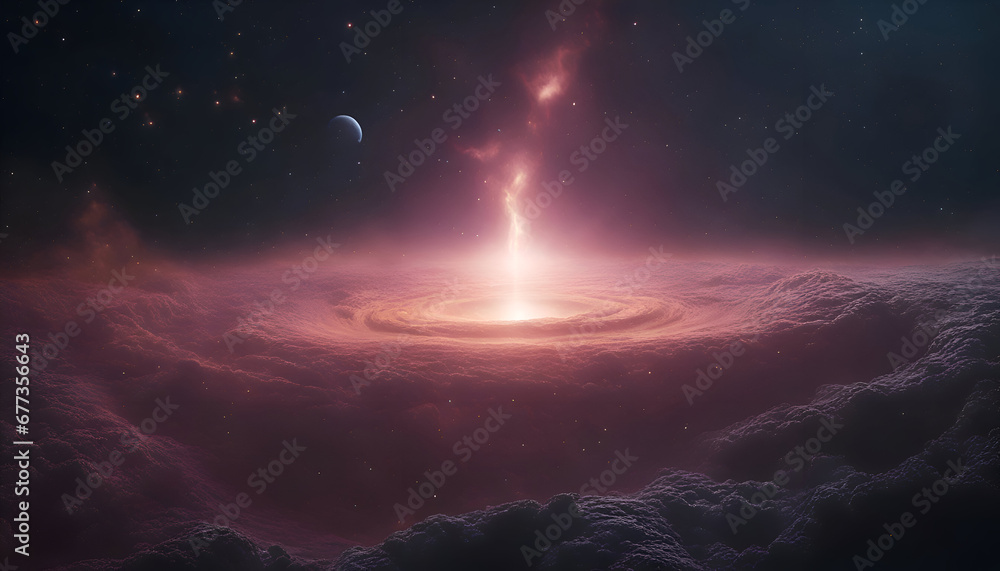 Space scene with planets. stars and nebula. 3d rendering