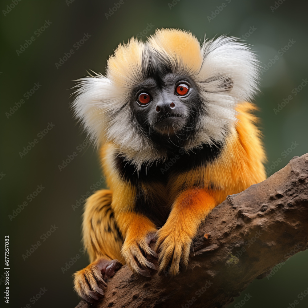 Fototapeta premium Golden-handed Tamarins monkey photograph 