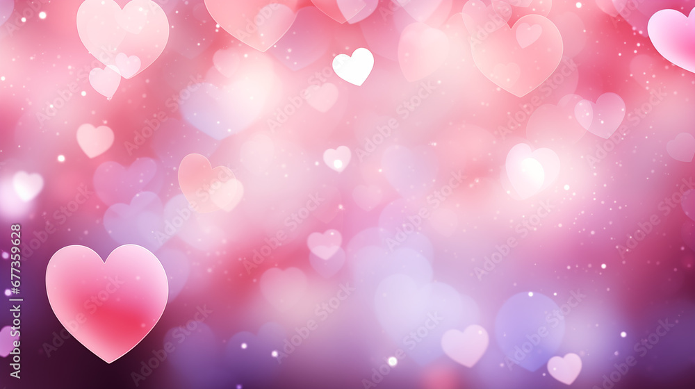 Charming soft pink background filled with hearts, perfect as a screensaver for Valentine's Day