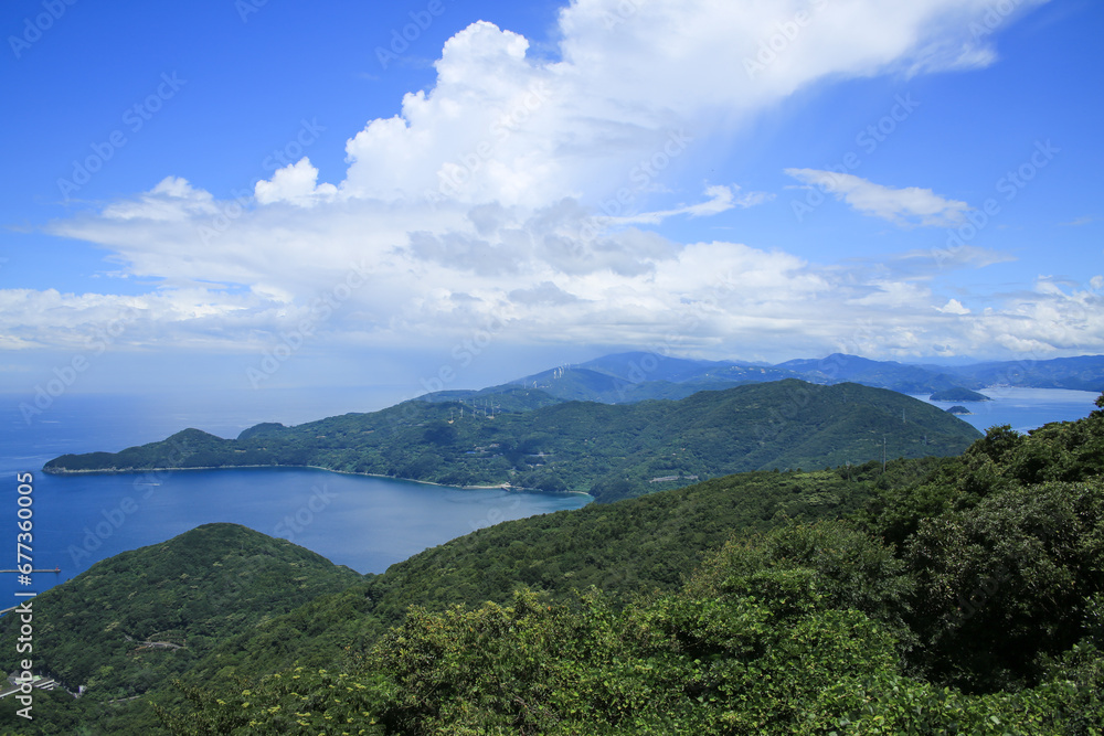 愛媛県伊方町　権現山展望台からの風景