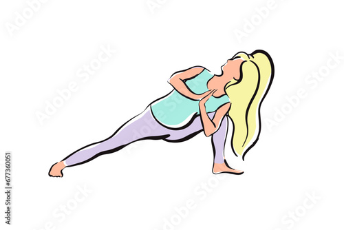 pregnant woman doing yoga