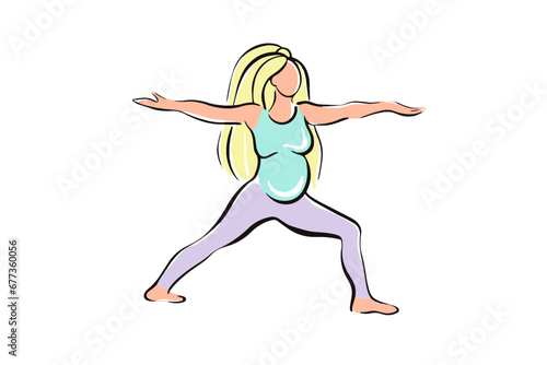 pregnant woman doing yoga