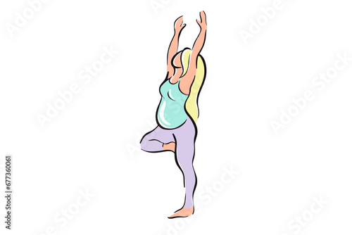 pregnant woman doing yoga