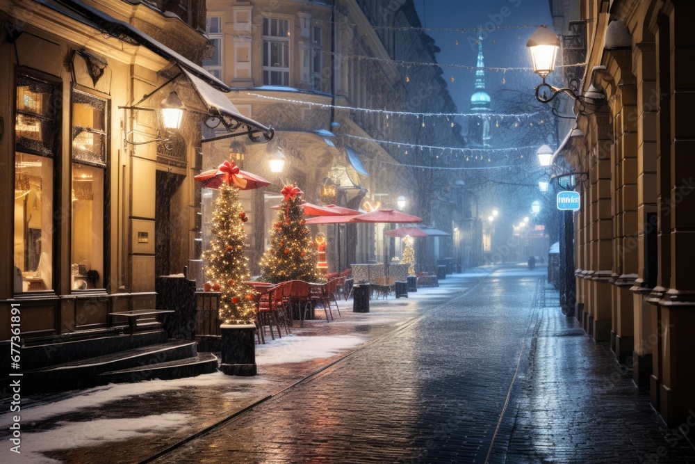 City building covered by heavy snow in storm in Winter. Winter seasonal concept. City building covered by heavy snow in storm in Winter. Winter seasonal concept.