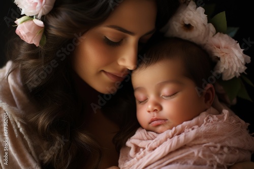 Newborns and parents in intimate moments highlighted in soft comforting hues 