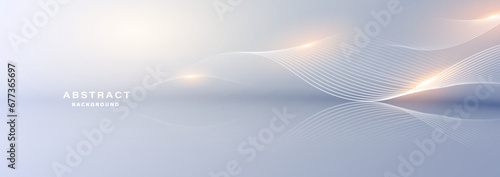 Modern abstract background with flowing particles. Digital future technology concept. vector illustration.