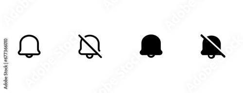 notification icon collection. Set of notification bell icon
