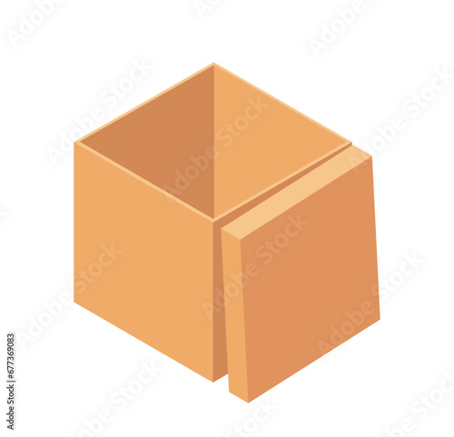 Cardboard boxes concept. Package for delivery of goods. Transportation and logistics. Send of products with mail. Cartoon isometric vector illustration isolated on white background