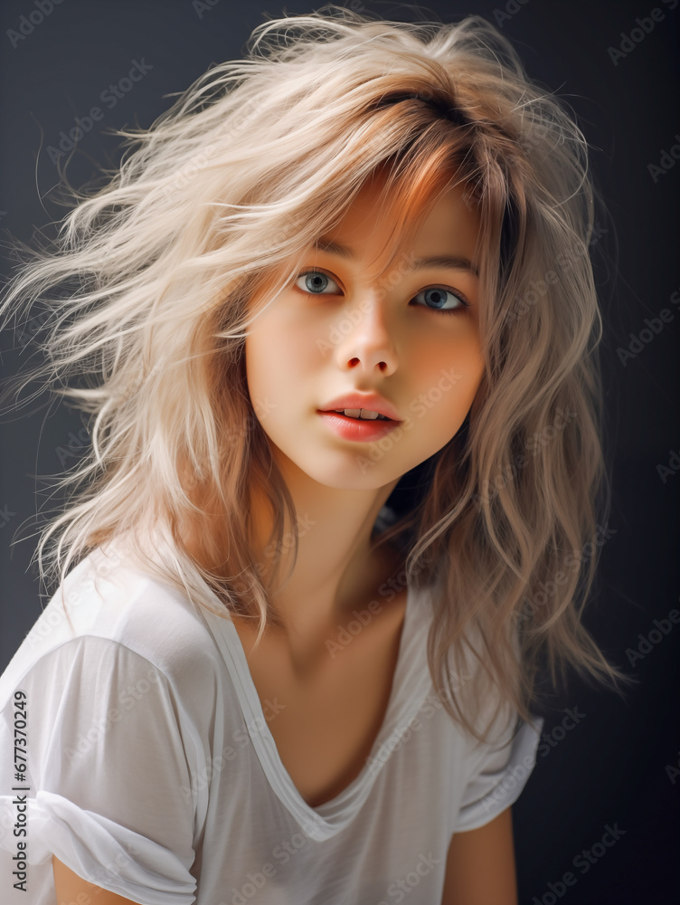 パーマのヘアモデル(髪の質感特化) パーマのヘアモデル(髪の質感特化)