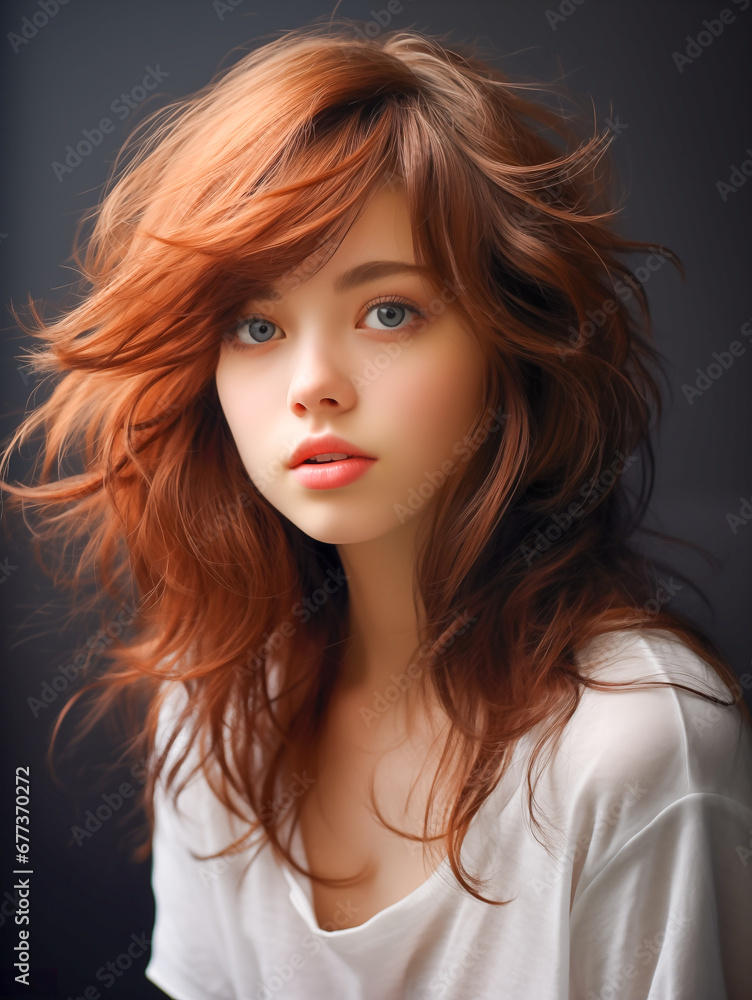 パーマのヘアモデル(髪の質感特化) パーマのヘアモデル(髪の質感特化)