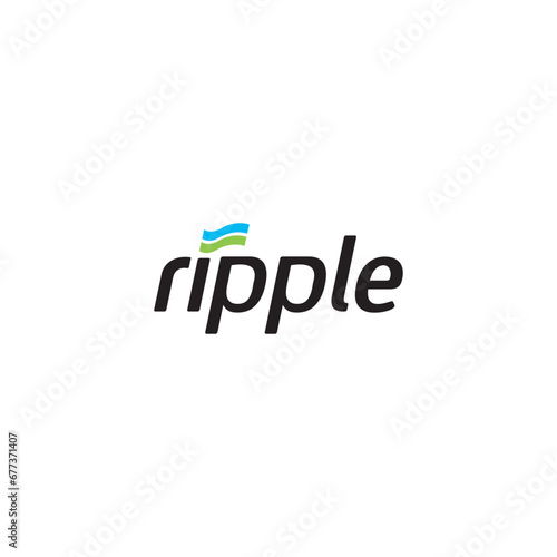 Ripple company name logo design brand identity icon editable template vector royalty free images