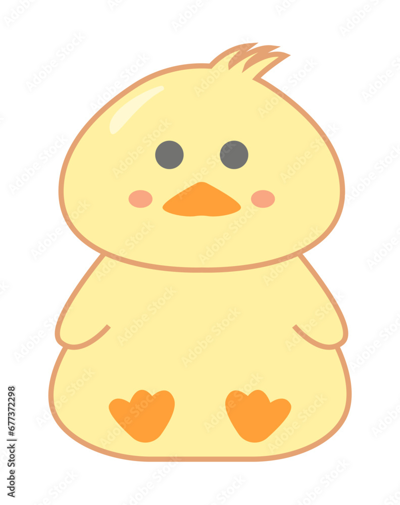 Cute cartoon duck. Vector illustration. Cute cartoon duck. Vector illustration.