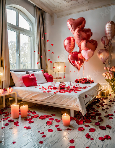 camera letto anniversario matrimonio amore s.valentino  photo