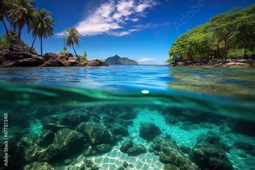 Serene Azure Lagoon: Tropical Paradise