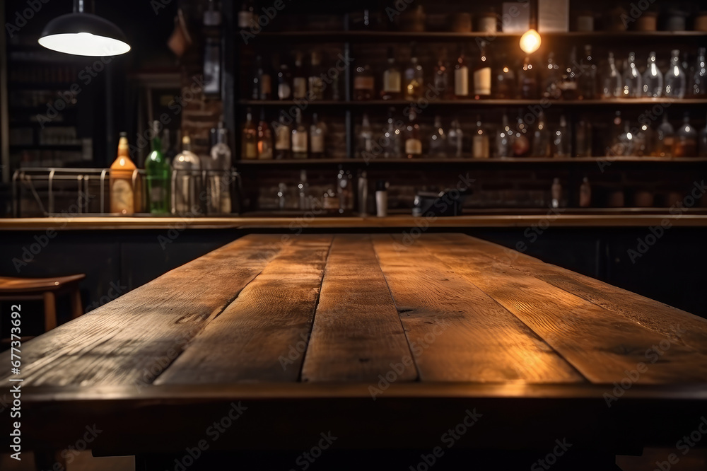 Solid wood bar in the bar Solid wood bar in the bar